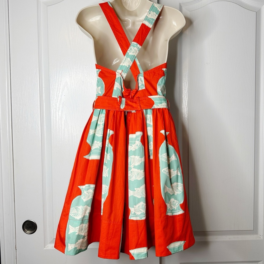 Hunter Bell Eileen Mini Dress in Herring Red Size 4 NWT - Picture 6 of 15